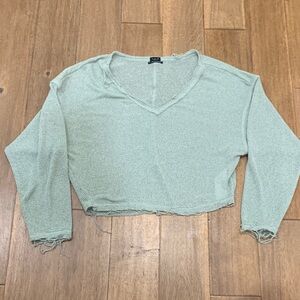 Urban Outfitters shredded Mint V-Neck
